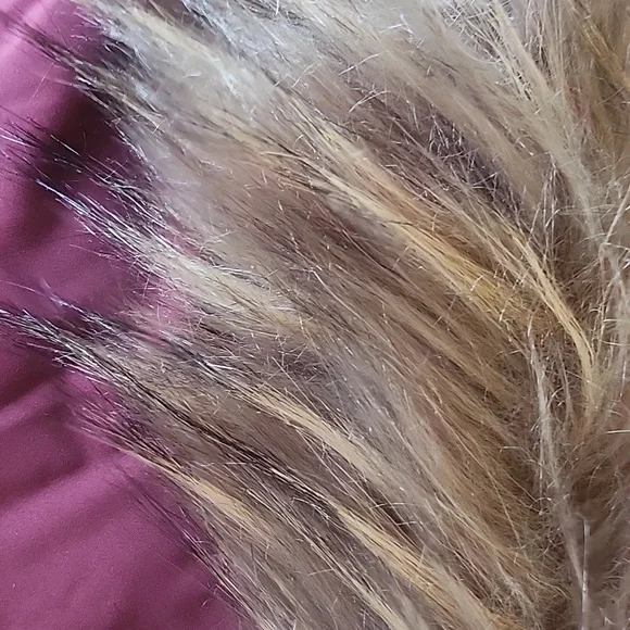 NWT Maralyn & Me Wine Hooded Cozy Puffer Coat With Faux Fur Trim Size XL - Picture 14 of 14